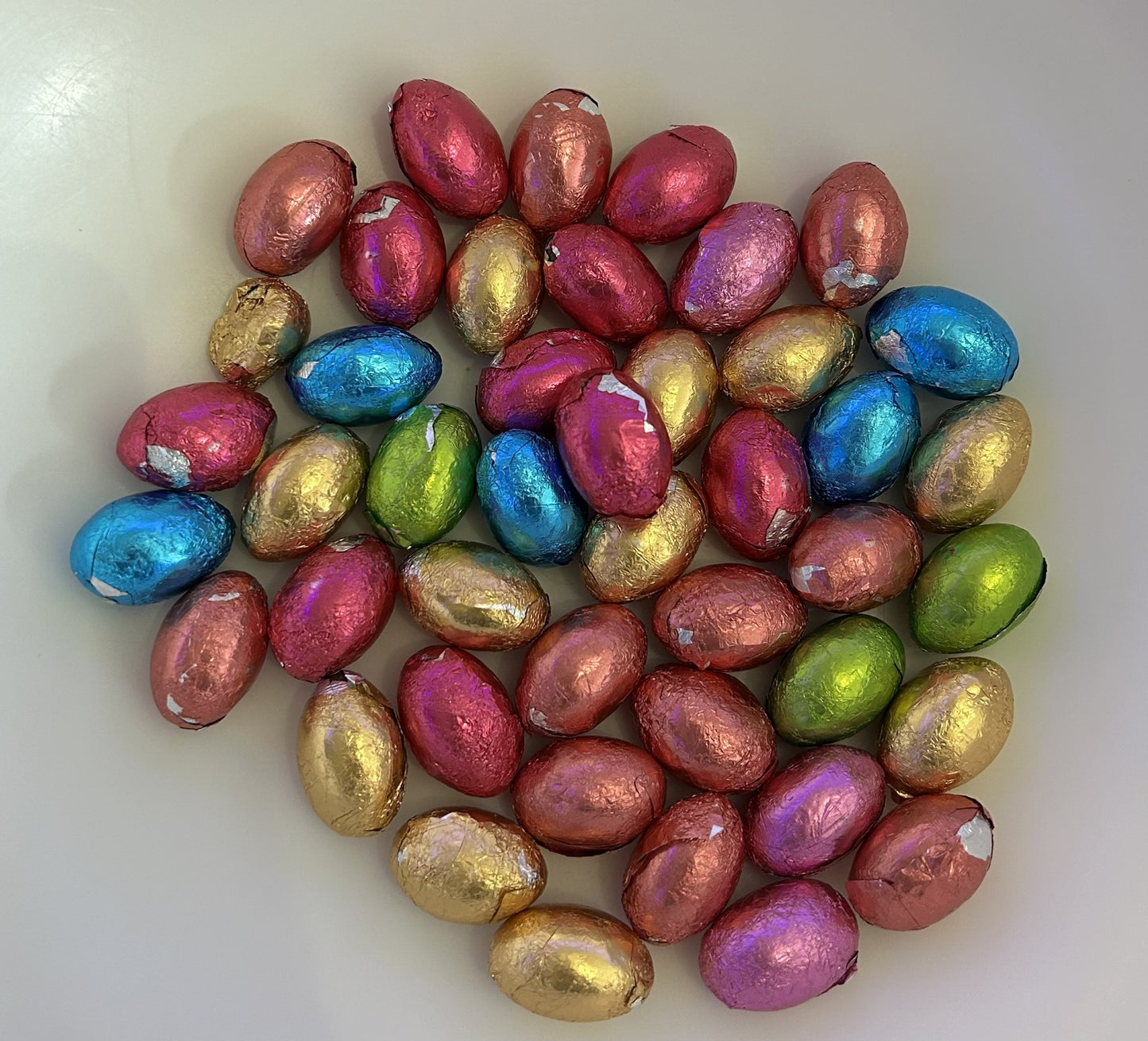 Easter Bunny with Chocolate Foiled Eggs