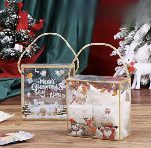 Merry Christmas Transparent Gift Box