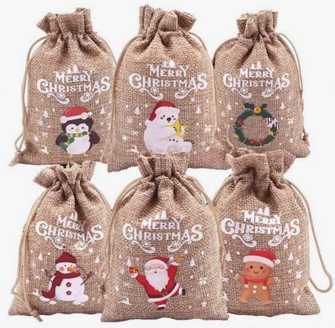 Christmas Hessian Bags