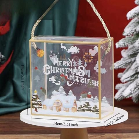Merry Christmas Transparent Gift Box