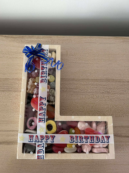 Sweet Filled Wooden Letters