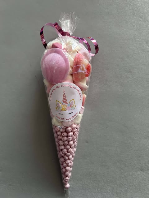 Clear Sweet Party Cones