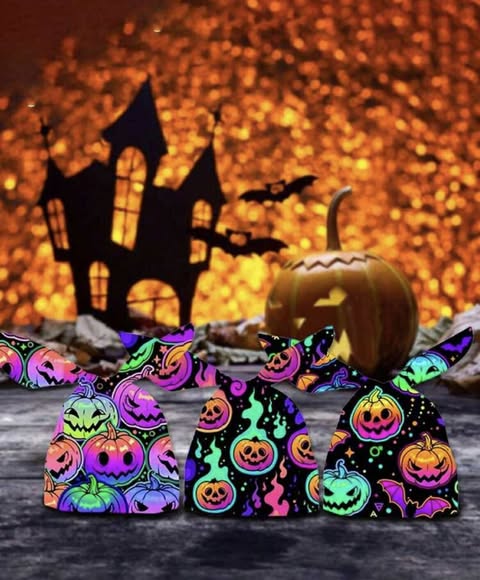 Neon Pumpkin Bags
