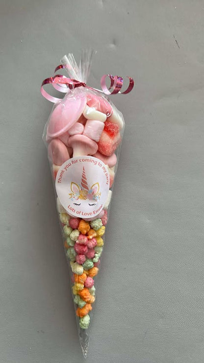 Clear Sweet Party Cones