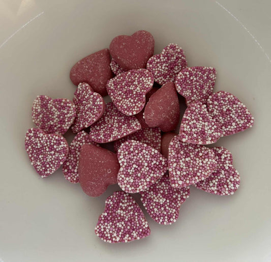 Strawberry Pink Hearts